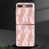 Gold Pink Rose Glitter Hearts Luxury Black Hard Case For Samsung Z Flip Z Flip3 Phone Case For Galaxy Z Flip 5G Foldable Cover