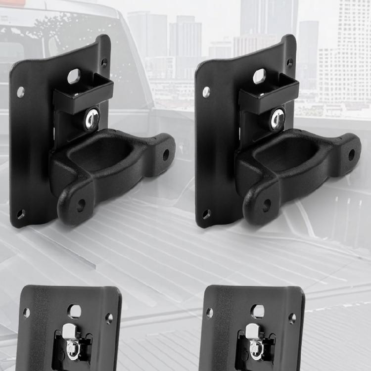 Reinforced Tie Down Hooks with Key for F150 F250 F350 2015-2025 Truck Bed Anchors Set Easy Installation