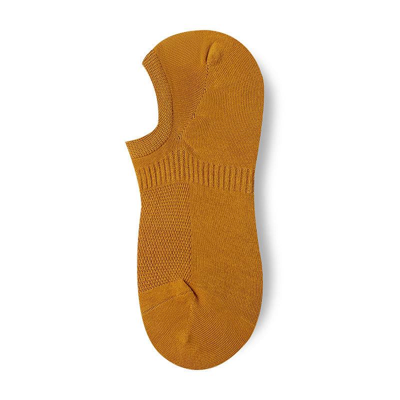 Men's Spring and Summer Pure Cotton Shallow Mouth Deodorant Sweat Absorption Invisible Antibacterial Socks