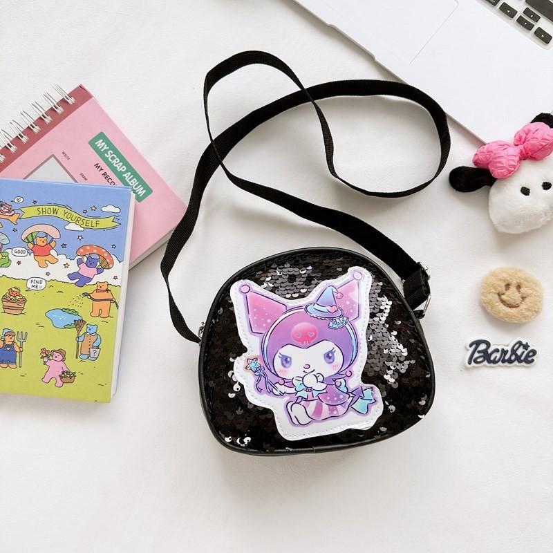 Kids Crossbody Bag With Pu Material And Glitter Design For Girls** Characters Included)