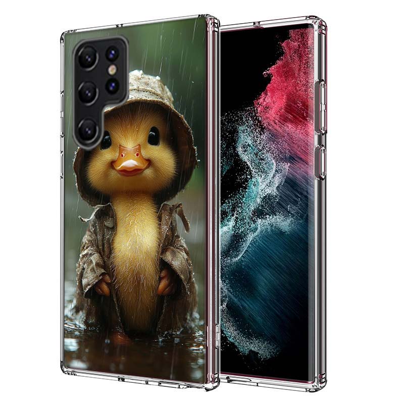 

Yellow Duck Capa Phone Case For Samsung S26 Ultra S25 Edge Galaxy S23 S21 S20 S24 FE S22 S10 Plus Cover Clear TPU Shell Coque wi Samsung S24 FE