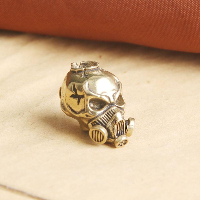 Brass Biochemical Skull Pendant Personalized DIY Accessories Knife Pendant Wealth Cloth Buckle Key Rope Pendant Small Copperware