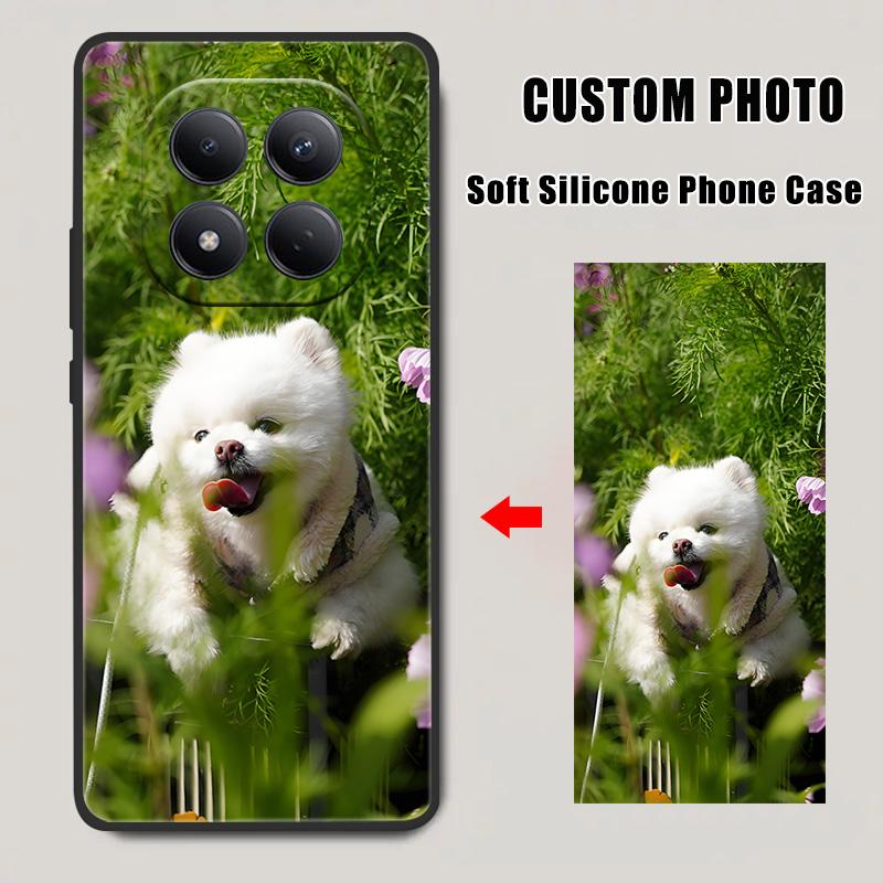 

Customized DIY Soft Black TPU Silicone Phone Case For Redmi Note 15 Pro Plus Personalized Photo Cover For Xiaomi Poco M8 M6 Pro -Redmi Note15 Pro 5G