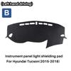Custom Dashboard Cover for Hyundai Tucson 2015-2018 Premium Flannel Anti UV Sun Shade Non Slip Protector Carpet
