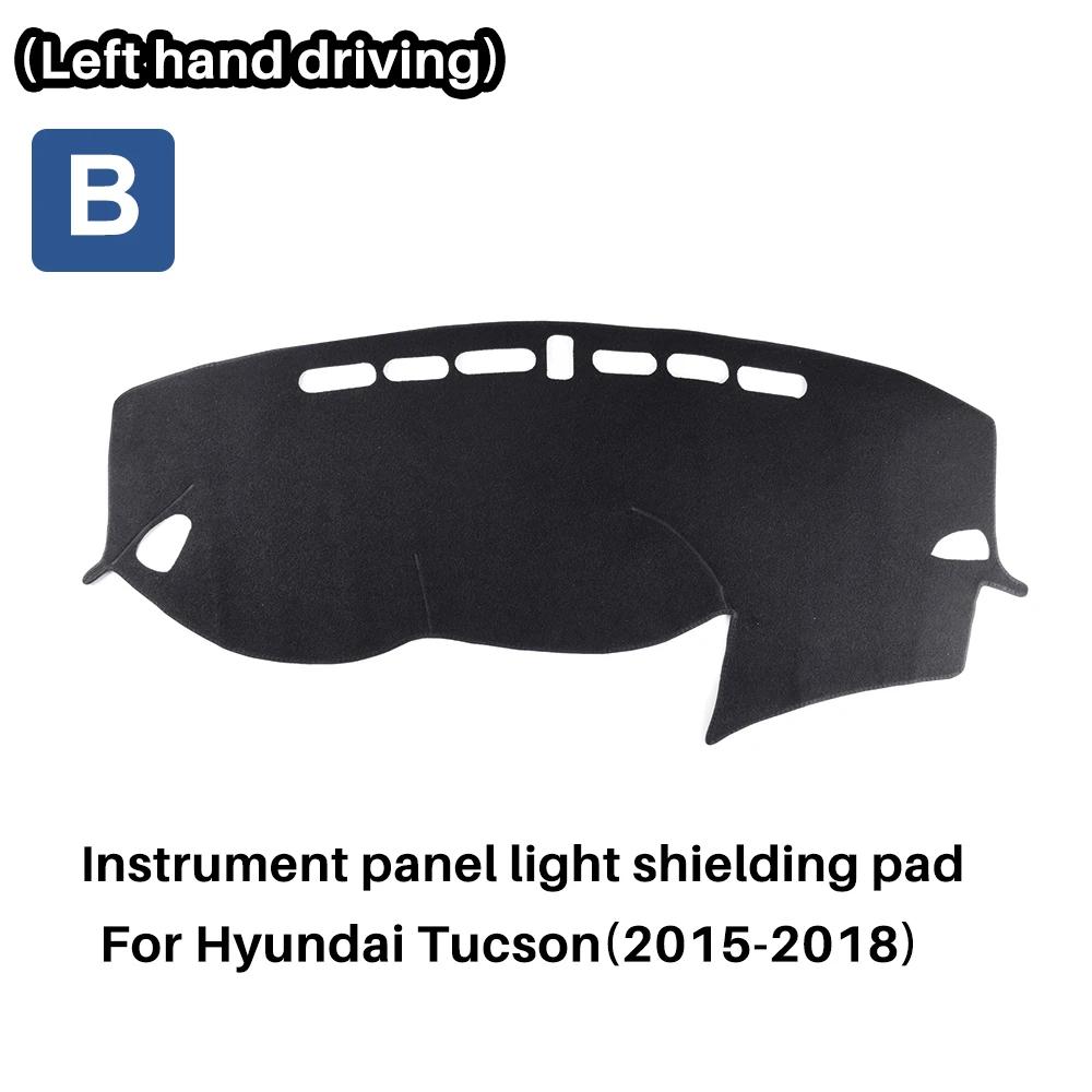 Custom Dashboard Cover for Hyundai Tucson 2015-2018 Premium Flannel Anti UV Sun Shade Non Slip Protector Carpet