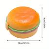 Niedliche Doppelschichtige Hamburger Lunchbox Lebensmittelqualität Student Kinder Lunchbox Mikrowellenheizbar Bento Boxen Outdoor Lebensmittelverpackung