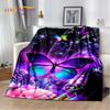 D Cartoon Dream Butterfly Flower Soft Plush BlanketFlannel Blanket Throw Blanket for Living Room Bedroom Bed Sofa Picnic Cover