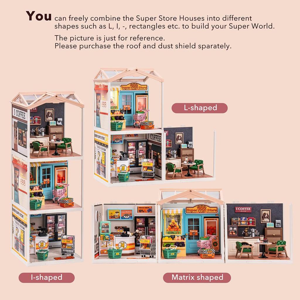 Rolife Super Creator Daily Inspiration Cafe DIY Miniature House Kit DW001