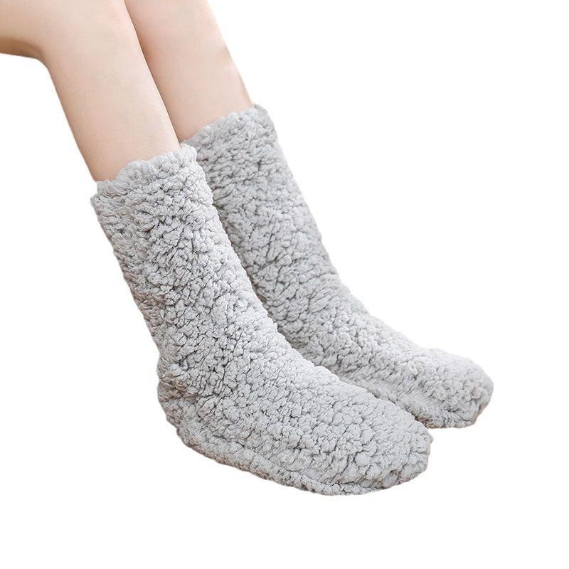 Dicke Damen-Wintersocken mit Fleece-Futter - Warme, kältebeständige Schlaf-Bodensocken
