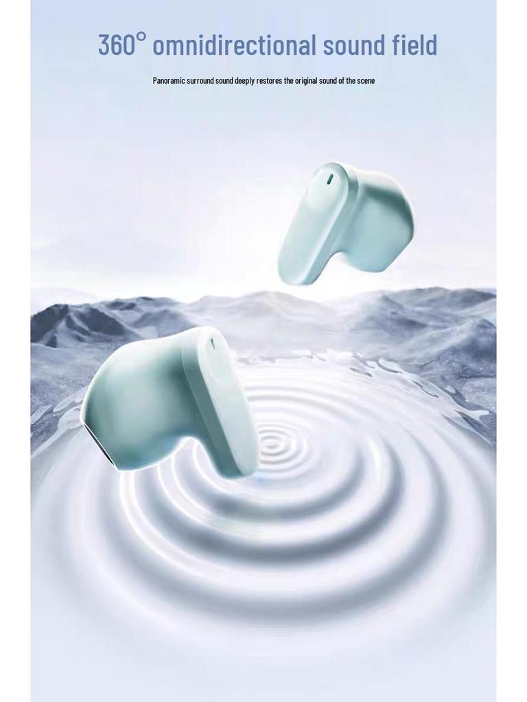 WOPOW 5.4 Bluetooth Wireless Semi-In-Ear Earphones, 2025 Model for Men and Women