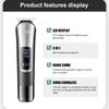 VGR 111 5-in-1 Men's Care Nose Hair Sculpting Electric Fader Shaving Hair Clipper Hair Trimmer Set Smart Digital Display LED Shaver Safe and Hygienic