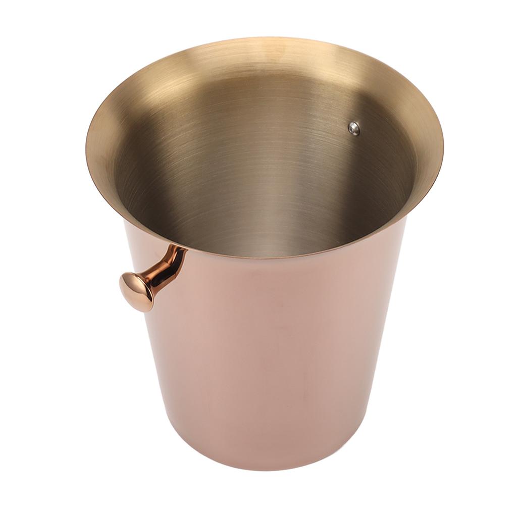 Ice Bucket with Handles Stainless Steel Beer Wine Beverage Cooling Tub for Home Bar 5L Capacity