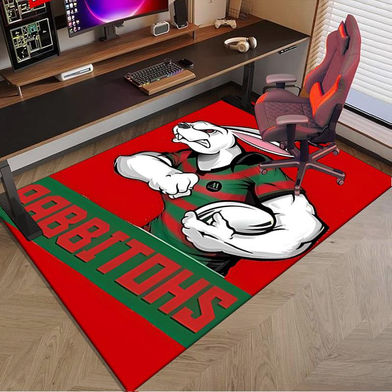 Nrl Rabbit Artwork Design Area Rug Office rug, Chair Rug, Decor Carpet Livingroom bedroom Mat, Large Size Fan gifts Christmas gifts