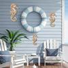 3Pcs Seahorse Wooden Wall Hanging Set, Hawaiian Beach Style, Boxwood Crafted Tropical Party Decor, Coastal Home Bath Ornament, Gift for Beach Lovers