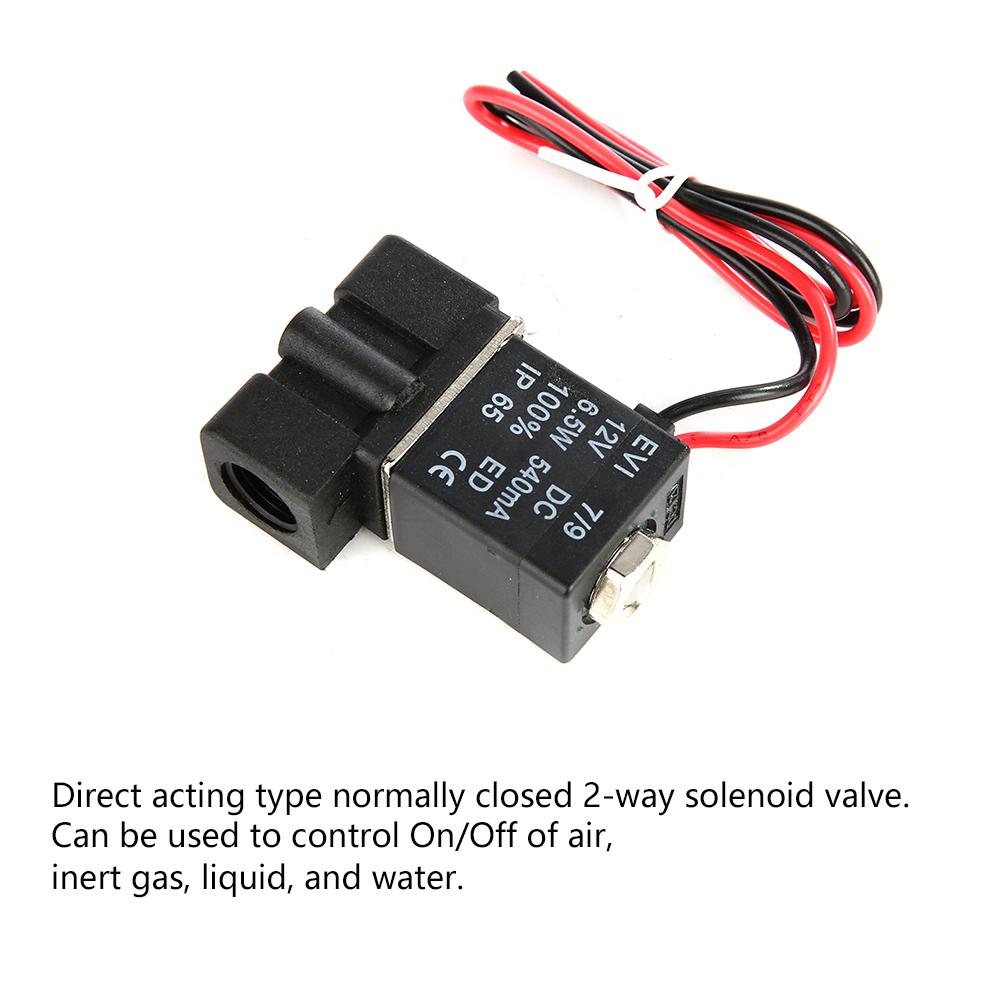 14" NPT 2 Way Plastic Electric Solenoid Valve NC Normally Closed DC12V