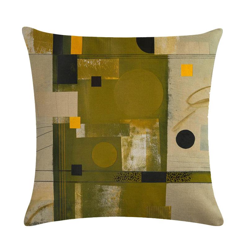 Modern Geometric Creative Graffiti Digital Printing Short Plush Pillow Covers For Car Sofa Office Cushion Cover Home Goods