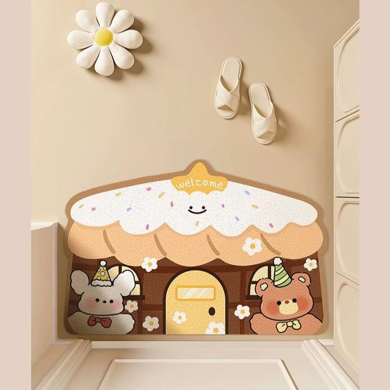 High Elastic Silk Ring: Xiaohongshu Bestseller Irregular Cartoon Shape Entrance Doormat
