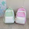 Schoolbag New Mori Ins Fresh and Sweet Retro Contrasting Color Backpack Junior High School Students Lightweight Travel Large Capacity Backpack