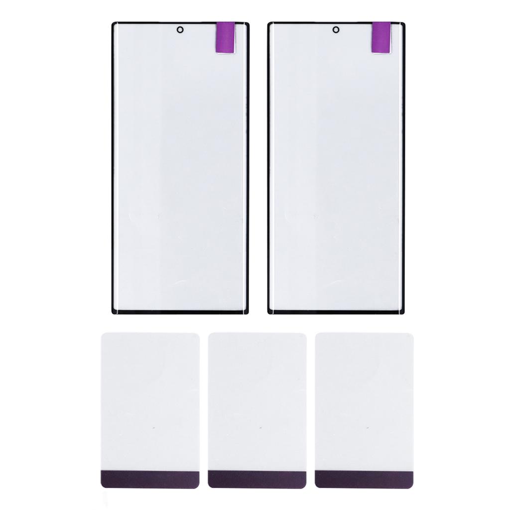 2 STÜCK Bildschirmsatz für Galaxy S22 Ultra Handy Vorderes Äußeres Glaslinsen-Display mit Reparaturwerkzeug-Set