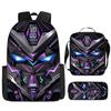Conjunto de Mochila Escolar Mecânica Infantil - Mochila Escolar de Grande Capacidade com Bolsa de Ombro e Estojo para Estudantes