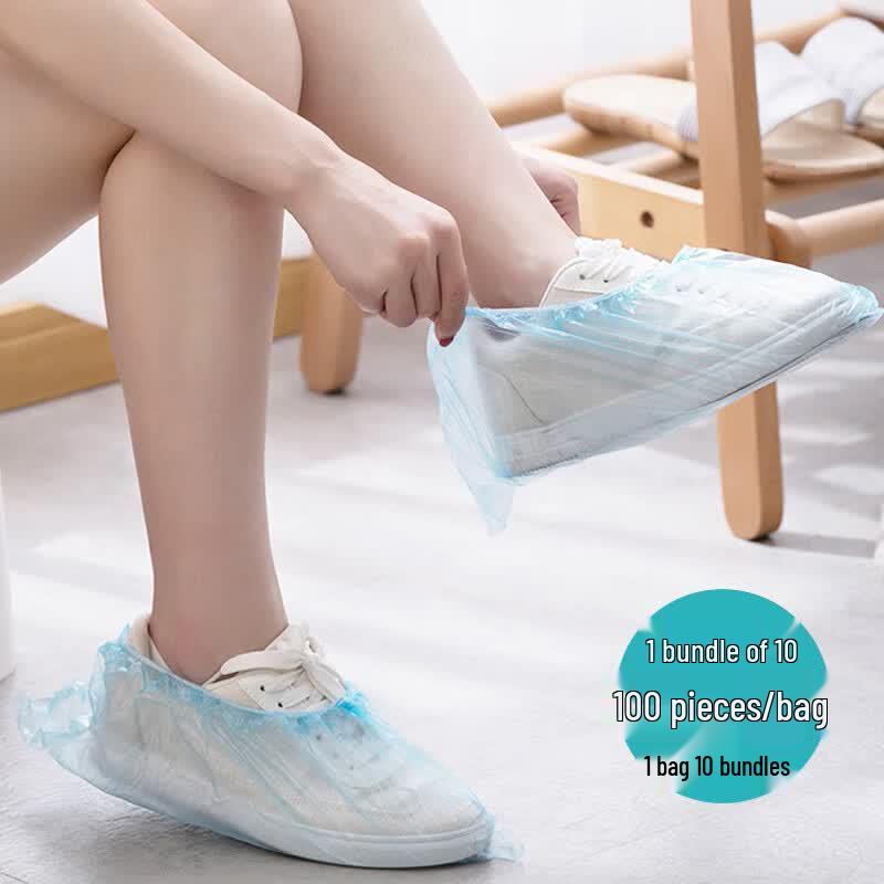 100-Pack Disposable Thickened Indoor Shoe Covers 3XL One Size