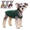 Suéter para cachorro de estimação estilo universitário roupas quentes de inverno para cães pequenos e médios colete para filhotes de cachorro chihuahua buldogue francês yorkie casaco
