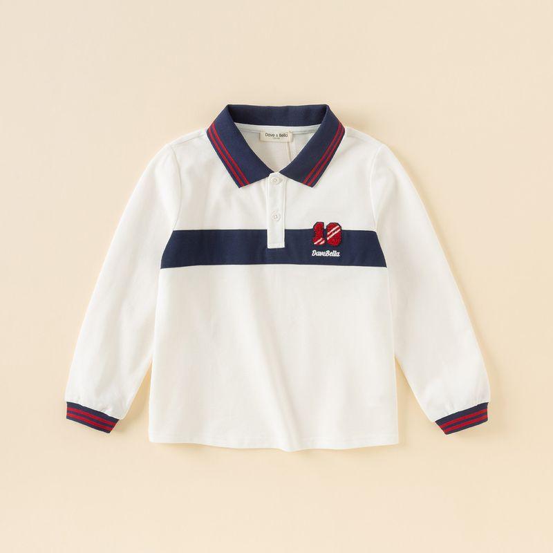 David Bella Kidsren s Polo Shirt Boys  Long-Sleeved T-Shirt 2026 Spring New Style Boys  Bottoming Shirt Big Kidsren s Top