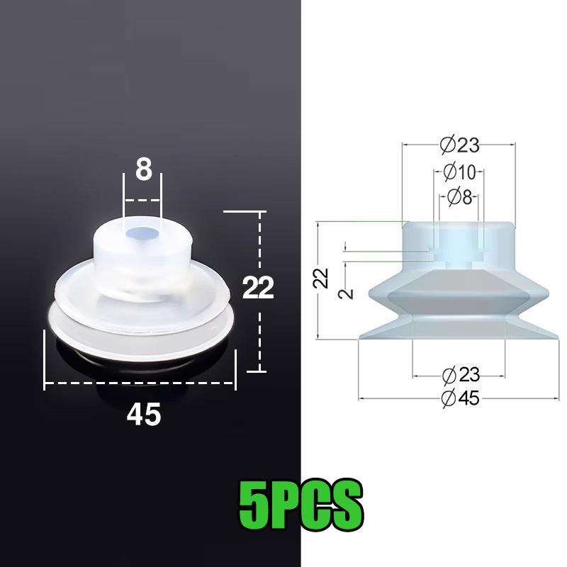 5Pcs Dp Large Vacuum Silicone Suction Cup Single Layer Robot Industrial Pneumatic Accessories Strong Suction Nozzle