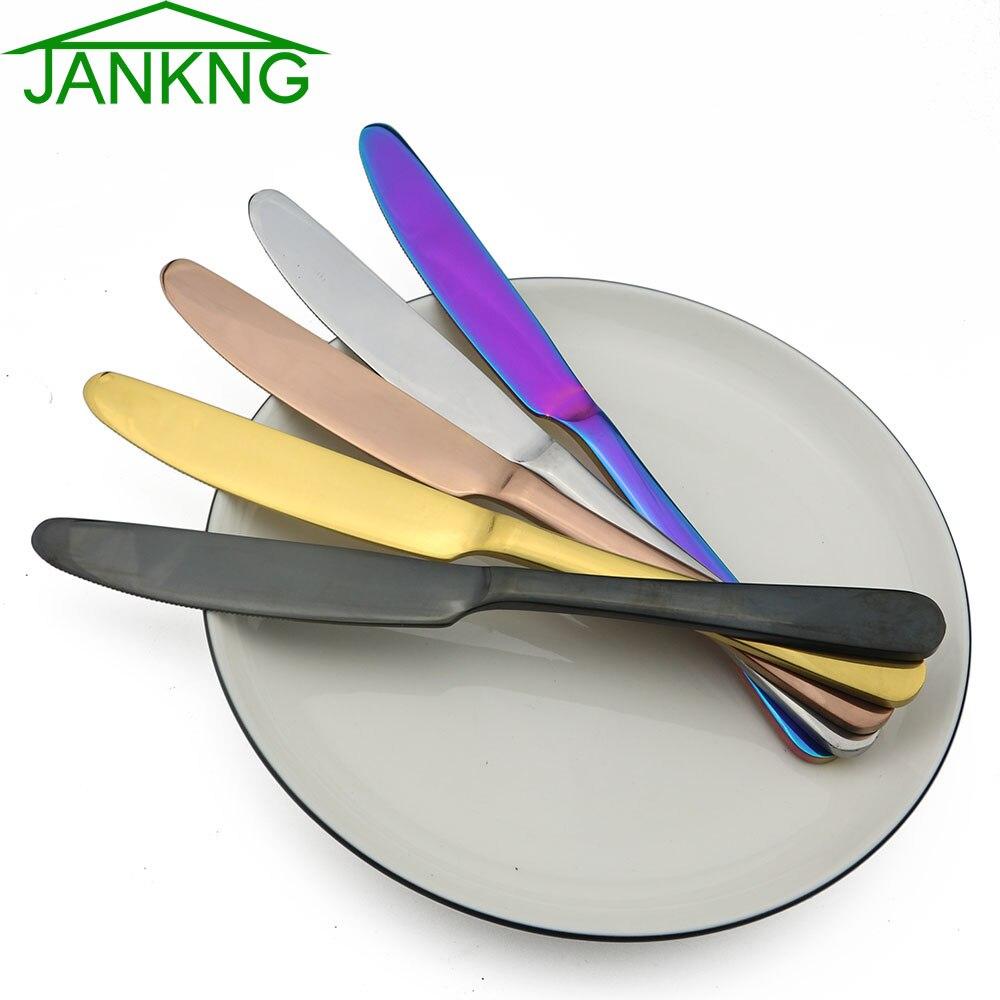1-Piece Luxury Dinner Knife Rainbow Dinnerware Set Stainless Steel Flatware Knife Set Tableware Cutlery Steak Knives Set