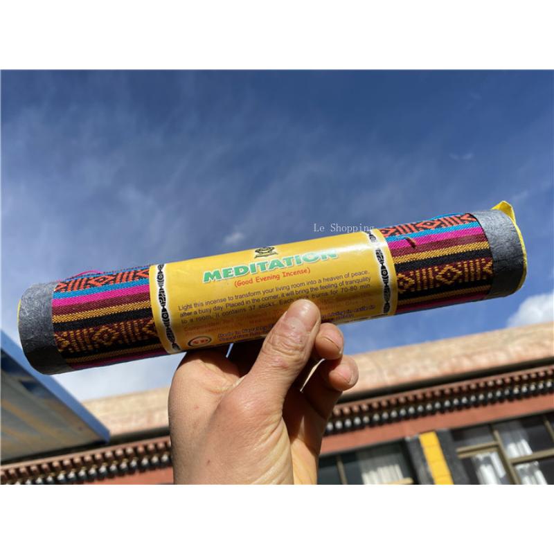 Nepal Bhutan Tibetan Cloth Bag Gift Tube Sandalwood Agarwood Juniper Pine Thread Incense for Buddha Indoor Incense Aromatic