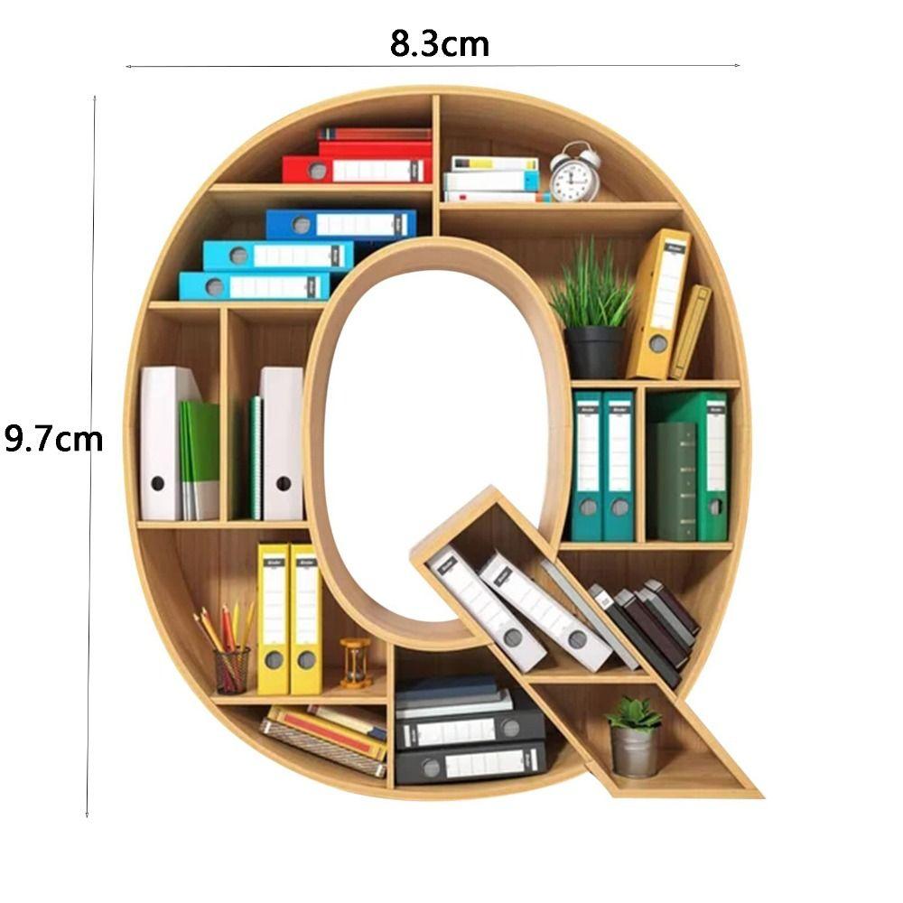 Personalized 26 Letter Bookshelf Pendant Acrylic Hanging Ornament Christmas Tree Decoration  Couple