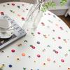 Imanqiyun Colorful Embroidered Floral Lace Tablecloth and Photography Backdrop.