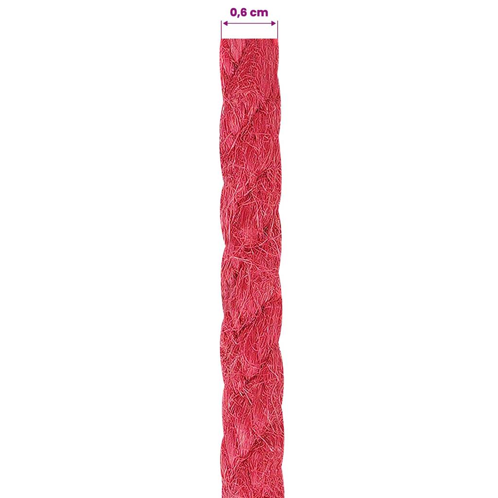 Jute Rope Red 100percent Tossa Jute