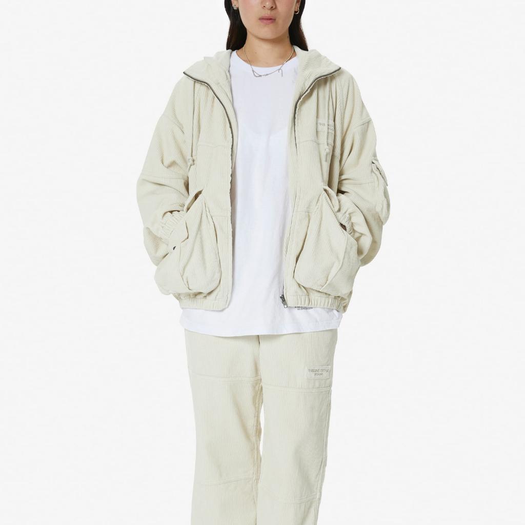 Thisisneverthat Corduroy Hooded Multi-Pocket Casual Zip Jacket Unisex jackets TN243WOWLS01STN