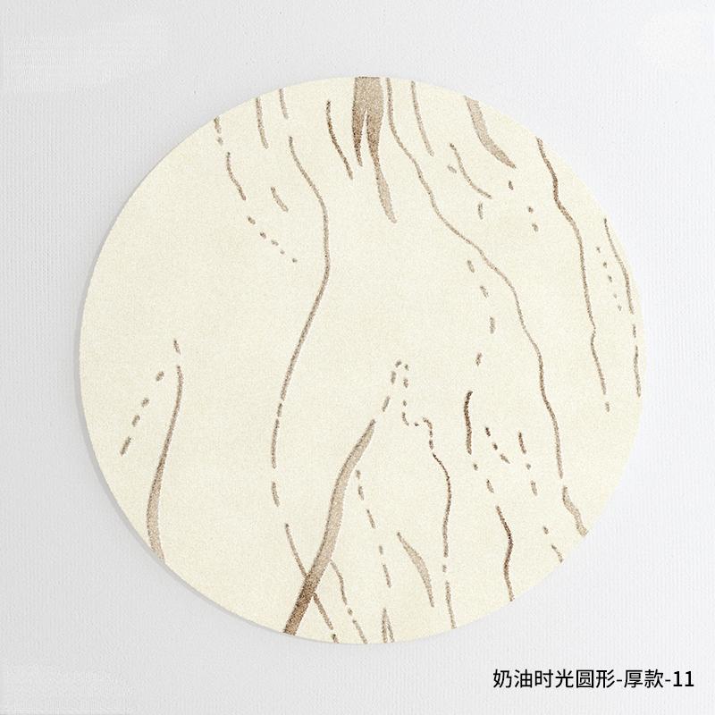 French Luxury Round Bedroom Decor Carpet Large Area Plush Rug Cream Style Carpets for Living Room Fluffy Soft Thicken Floor Mat