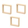3pcs Jewelry Box Plastic Transparent Stands Holder Packing Frame Jewelries Container Float Case Showcase Gathering