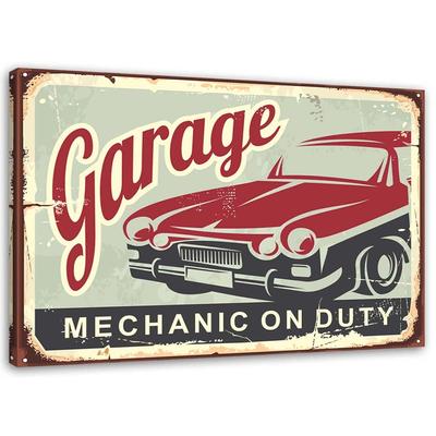 Canvas Print Retro Garage Sign