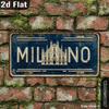 Custom Milan Italy Vintage Aluminum Sign 11.9x6Inch Metal Wall Decor For Home Garage Bar Cafe Porch