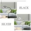 Dimmable Flexible USB Reading Lamp Next to Office Desk (Silver)