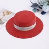 Internet celebrity French retro flat top straw hat summer travel sun hat manufacturer