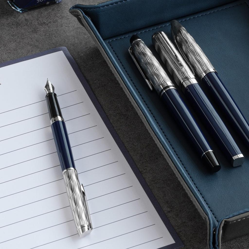 Officiële Waterman Metropolitan Deluxe Speciale Editie Vulpen Luxe Merk Blauw CT 2167588 Pen, Cadeau,