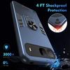 KEYSION Shockproof Armor Case for Infinix Hot 60i 5G Soft Silicone+PC Metal Ring Stand Phone Back Cover for Infinix Hot 60i 5G