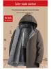 Men's High-End Winter Business Casual Down Jacket with Detachable Goose Down Liner - Middle-aged Dad's Style.