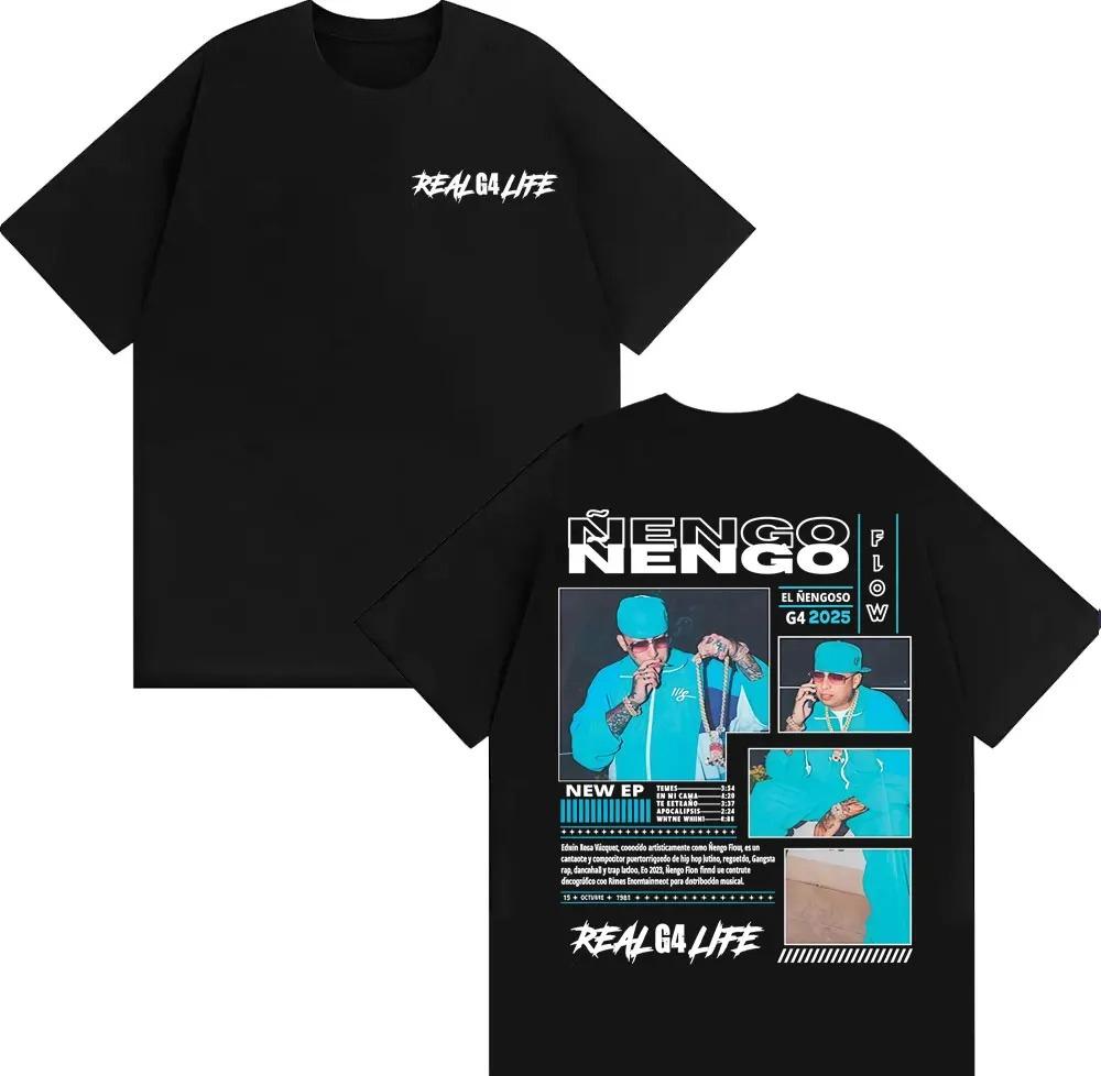 2025 Summer Nengo Flow Real G4 Life Album Tour Merch Men Women Fashion Retro Oversized T-shirt Tops Cotton Breathable T Shirt