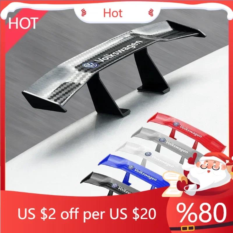 80% Heißes Auto Mini-Spoiler Heckflügel Karbonfaser-Optik Heckflügel Modell Für VW Volkswagen Golf Polo Passat Touran Autostyling A