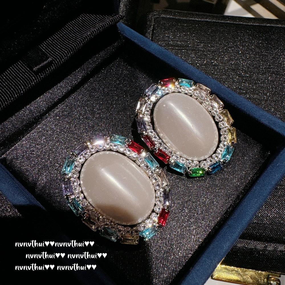 Austrian Retro Flowering Gemstone Pinecone Earrings Vintage Plated 18K Gold, Rich Flower Zircon Bead Ring