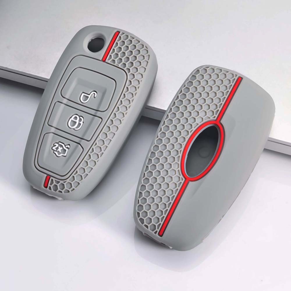 Silicone Car Key Cover Case Fit for Ford Focus 3 4 Mondeo MK4 MK5 Fiesta Kuga Escape EcoSport Ranger C Max S Max Galaxy B Max