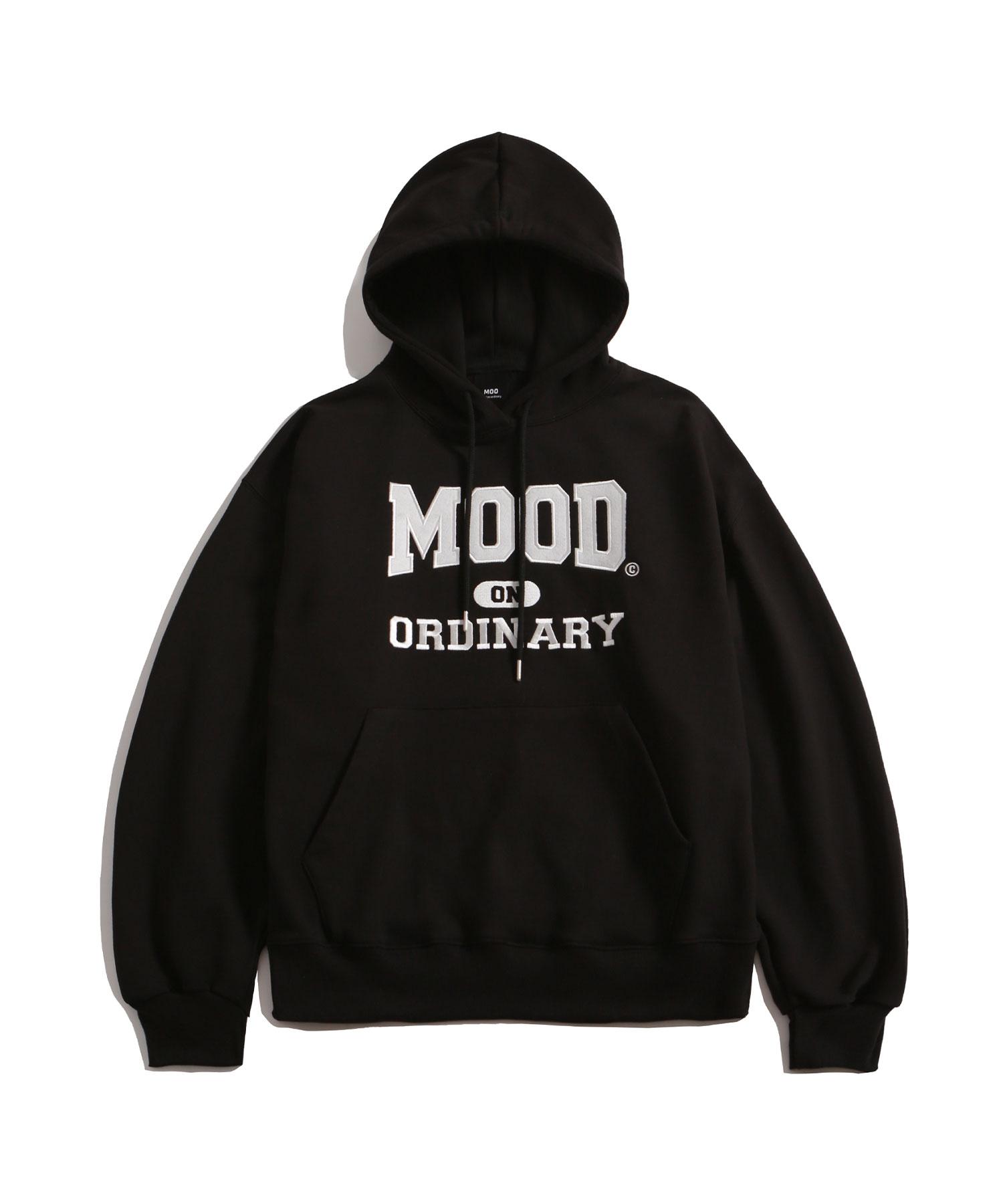 Moo Balloon Over Logo Embroidered Hoodie - Black Black/L