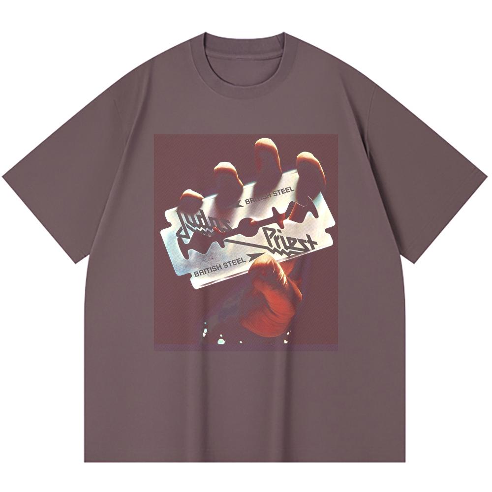 230 Gsm 100% Cotton Heavy Metal T-Shirt  Rock Band Popular Music Print Unisex Heavy Cotton T Shirt