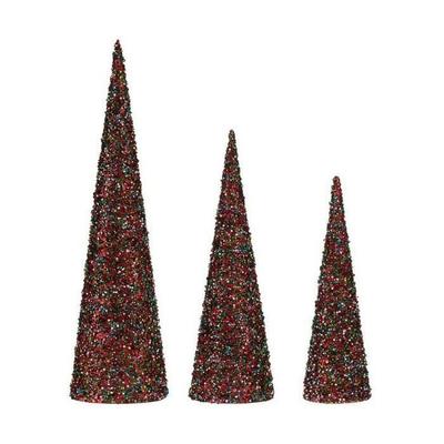 Party Decoration - Glitter Cones - 16.5 X 60 Cm - Blue - Fuchsia